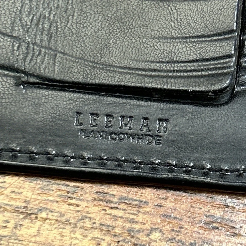 Saint Louis Zoo Black Leather Luggage Tag No Strap Unique Find Collectors Item